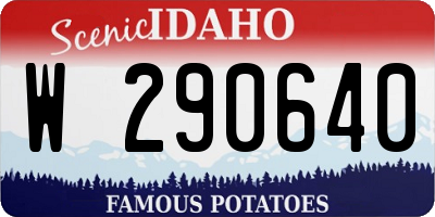 ID license plate W290640