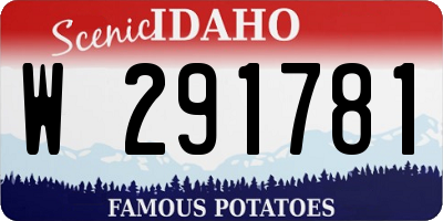 ID license plate W291781