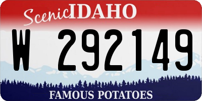 ID license plate W292149