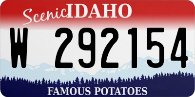 ID license plate W292154