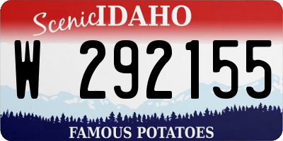 ID license plate W292155