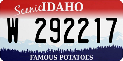 ID license plate W292217