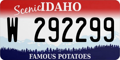 ID license plate W292299