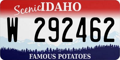 ID license plate W292462