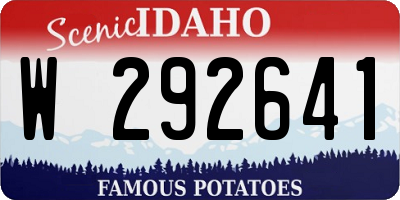 ID license plate W292641