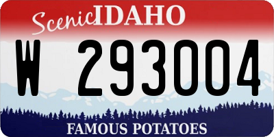 ID license plate W293004