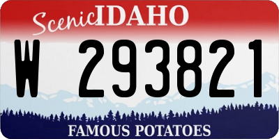 ID license plate W293821