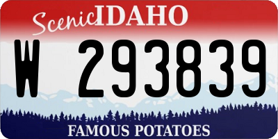 ID license plate W293839
