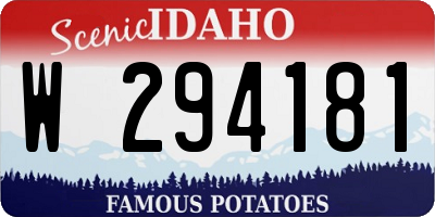 ID license plate W294181