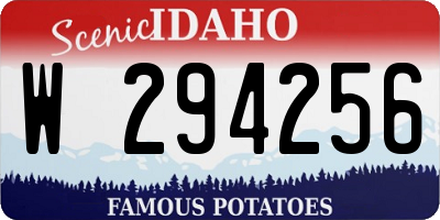 ID license plate W294256