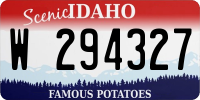 ID license plate W294327