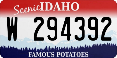ID license plate W294392