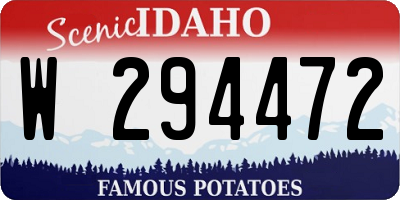 ID license plate W294472