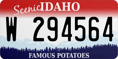 ID license plate W294564