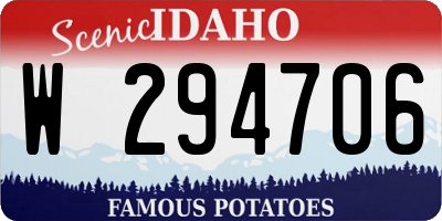ID license plate W294706