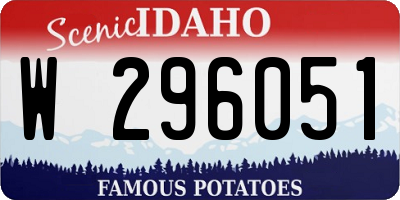ID license plate W296051