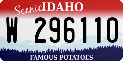 ID license plate W296110