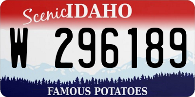 ID license plate W296189