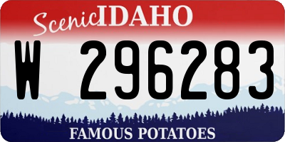 ID license plate W296283