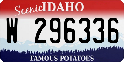 ID license plate W296336