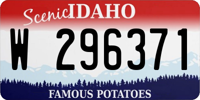 ID license plate W296371