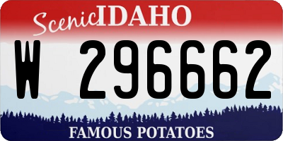 ID license plate W296662