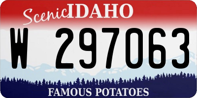 ID license plate W297063