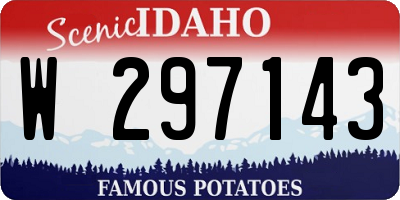 ID license plate W297143