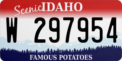 ID license plate W297954