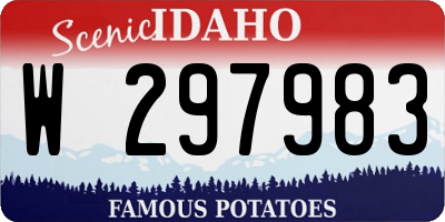 ID license plate W297983