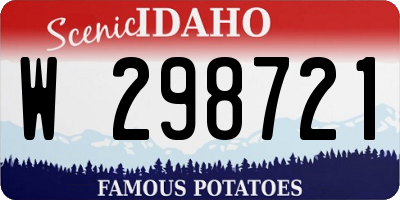 ID license plate W298721