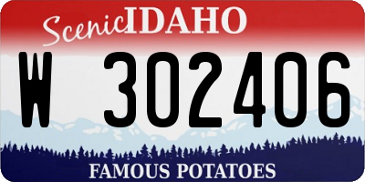 ID license plate W302406