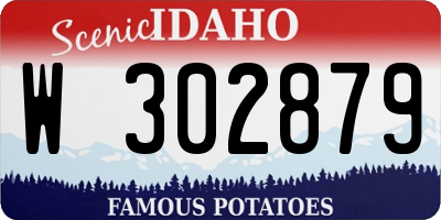 ID license plate W302879