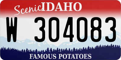 ID license plate W304083