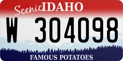 ID license plate W304098