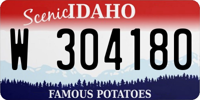 ID license plate W304180