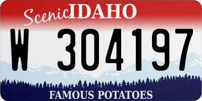 ID license plate W304197