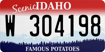 ID license plate W304198