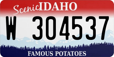 ID license plate W304537
