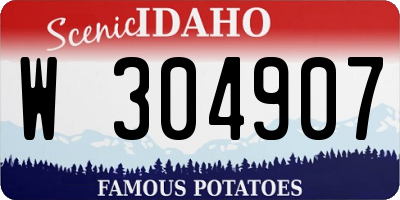 ID license plate W304907
