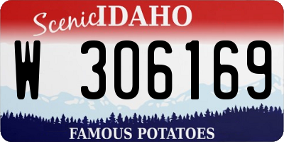 ID license plate W306169