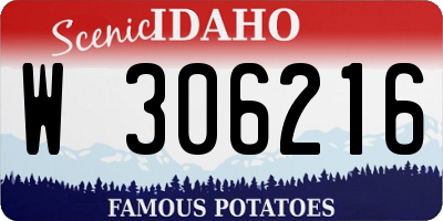ID license plate W306216