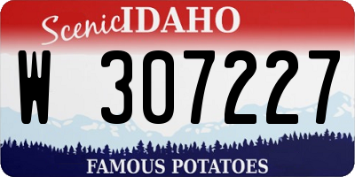 ID license plate W307227