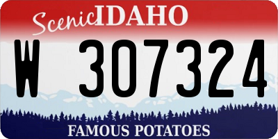 ID license plate W307324