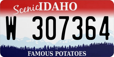 ID license plate W307364