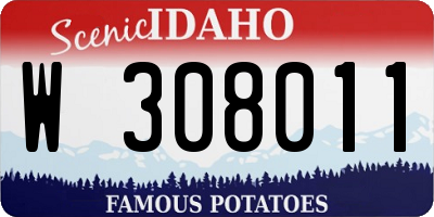 ID license plate W308011