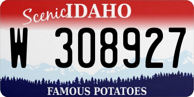 ID license plate W308927