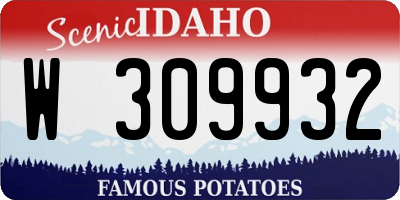 ID license plate W309932