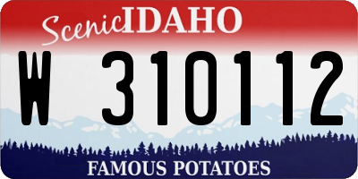 ID license plate W310112
