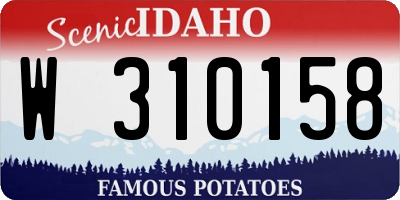 ID license plate W310158